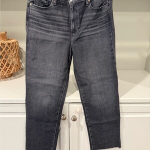 PAIGE Women's Straight Leg Jeans - Dark Gray